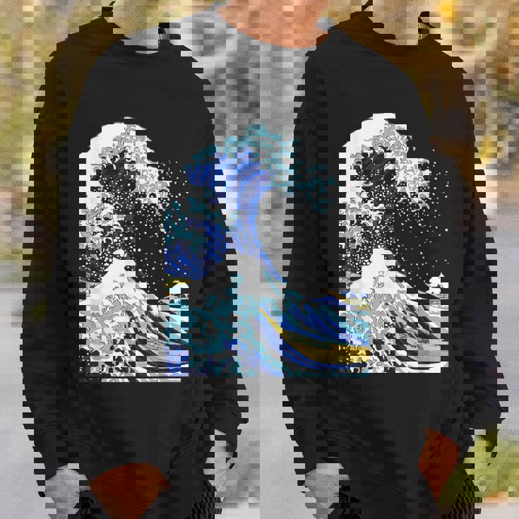 【神奈川沖浪裏】葛飾北斎 和柄 日本のお土産 贈り物 ギフト スウェットシャツ 彼への贈り物