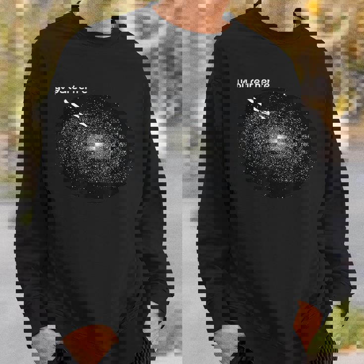 あなたはここにいます私は天文学ギャラクシー月面着陸惑星 スウェットシャツ 彼への贈り物