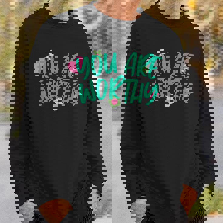 あなたはふさわしい スウェットシャツ 彼への贈り物