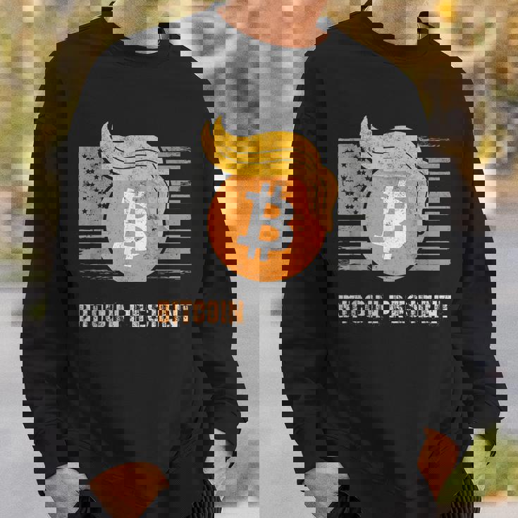 ありがとうトランプアメリカ ビットコインプレジデント就任式ジョーク スウェットシャツ 彼への贈り物