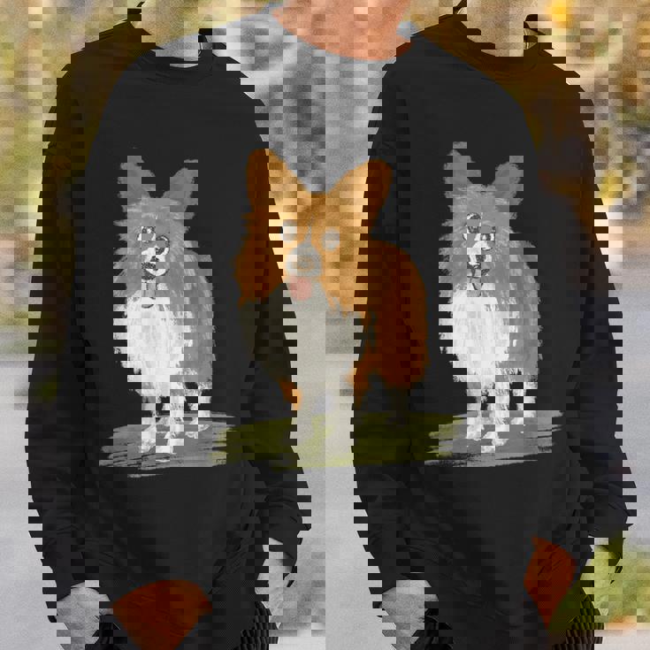 いぬ シェルティ 子犬 ペット かわいい 動物 イラスト スウェットシャツ 彼への贈り物