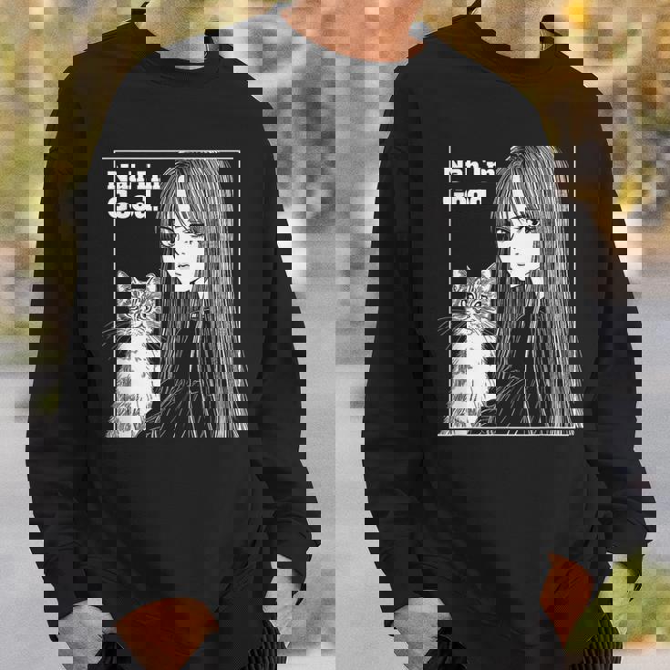 いや 猫と一緒にいい女 80年代 アニメ ヴィンテージ 漫画 スウェットシャツ 彼への贈り物