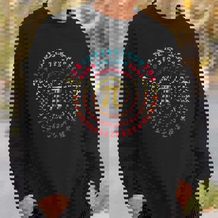 おかしい円周率日スパイラル 314 円周率記号数学教師 スウェットシャツ 彼への贈り物