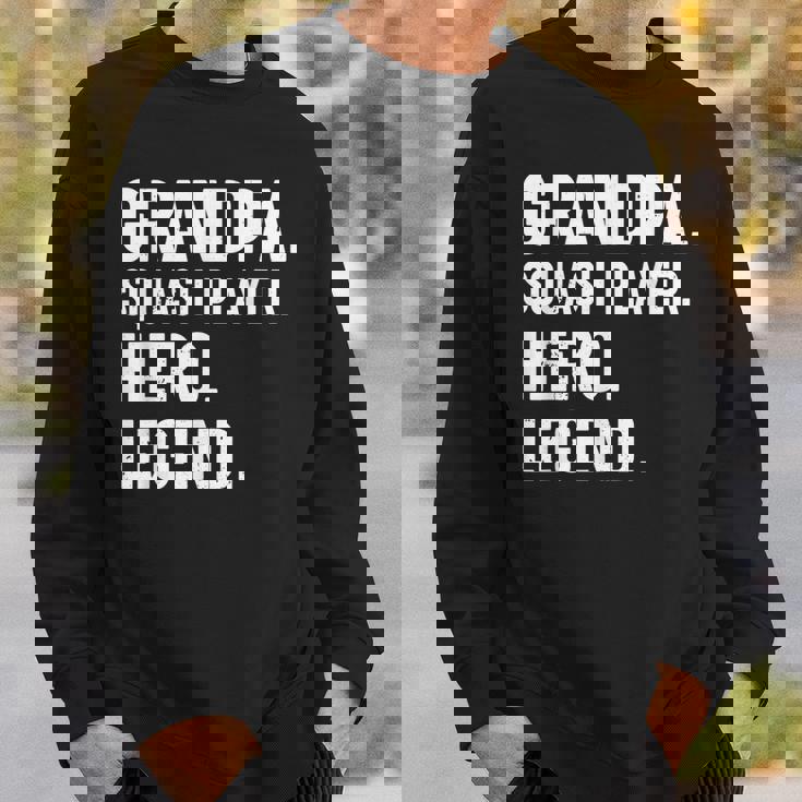 おじいちゃんスカッシュプレイヤーヒーローレジェンド-おじいちゃんスカッシュ スウェットシャツ 彼への贈り物