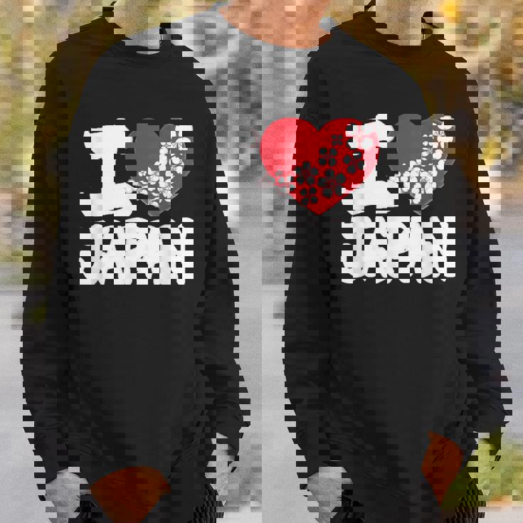 おもしろい日本の国旗 愛 日本のフランスの旗 I Love Japan Meme スウェットシャツ 彼への贈り物