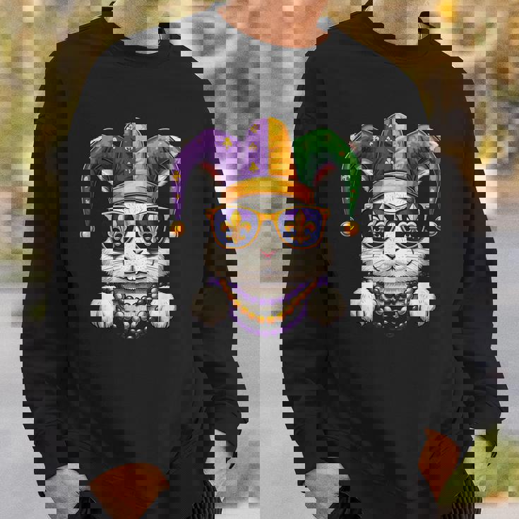 おもしろうさぎ マルディグラ フェスティバル カーニバル レディース メンズ キッズ スウェットシャツ 彼への贈り物