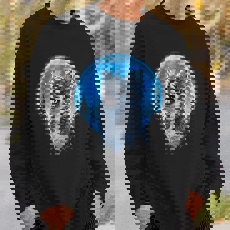 おもしろチワワ吠え月 チワワオーナー。 スウェットシャツ 彼への贈り物