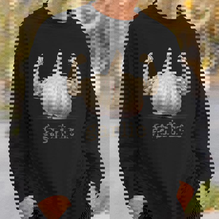 おもしろニンニクデザイン スウェットシャツ 彼への贈り物