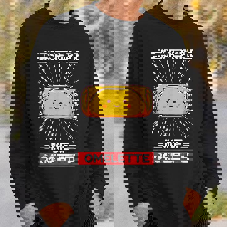 かわいい カワイイ オムレツ 少ない人 もっとオムレツ スウェットシャツ 彼への贈り物