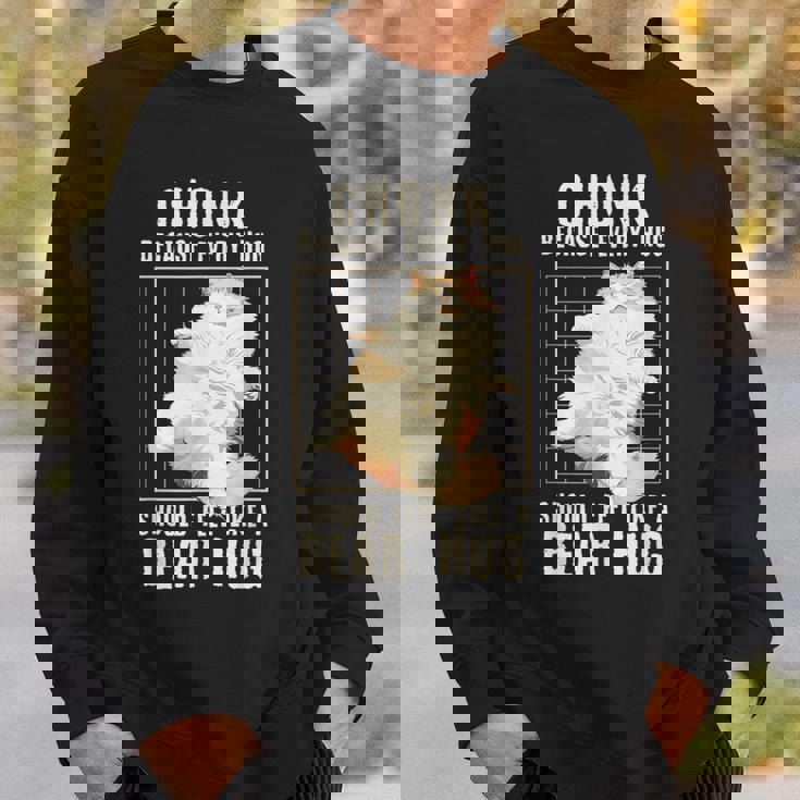 かわいい ラガマフィン 猫 面白い チョンク ぽっちゃり 猫 スウェットシャツ 彼への贈り物