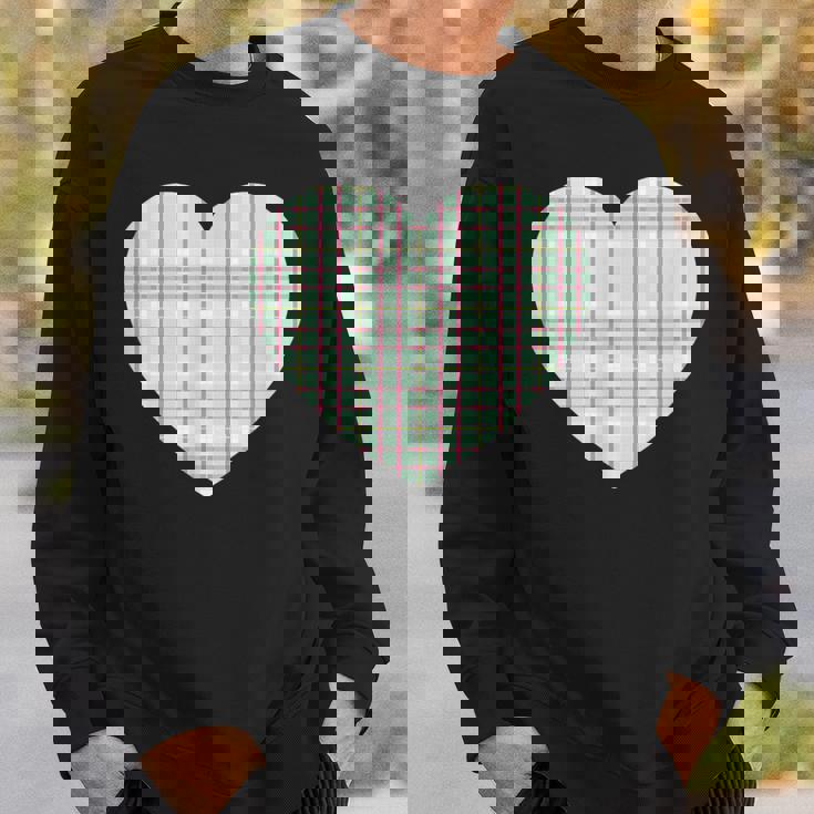 かわいい レトロ チェック柄 ギンガム柄 ミニマリスト スウェットシャツ 彼への贈り物