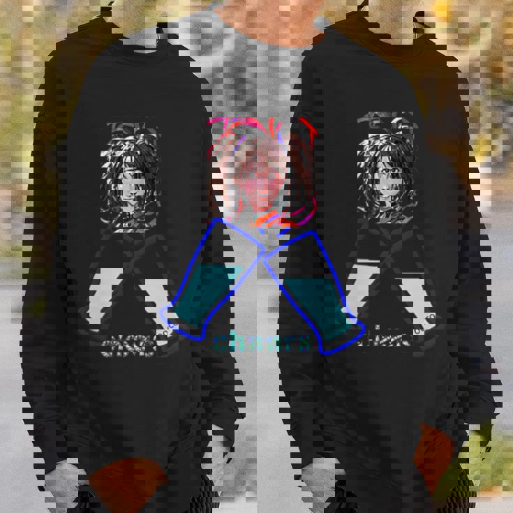 かわいい 可愛い 女の人 若い 美人 イラスト 日本 きれい スウェットシャツ 彼への贈り物