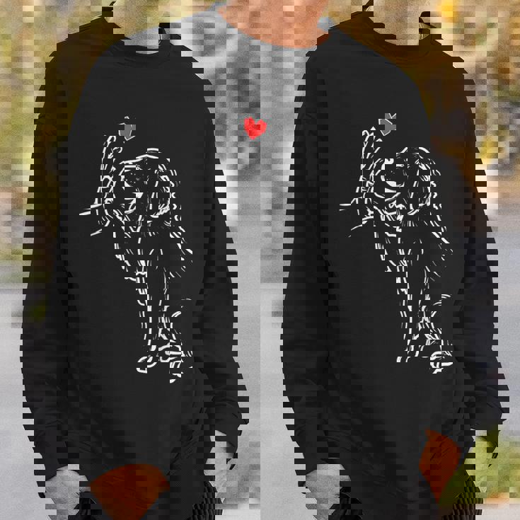 かわいいゴールデンレトリバー 愛のゴールデンレトリバー スウェットシャツ 彼への贈り物