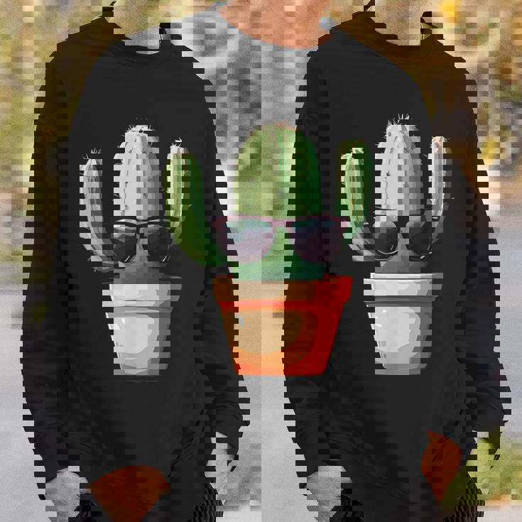 かわいいサボテン 鉢植え サボテン スウェットシャツ 彼への贈り物