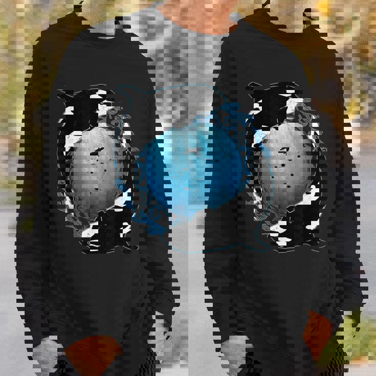 かわいいシャチキラークジラ スウェットシャツ 彼への贈り物