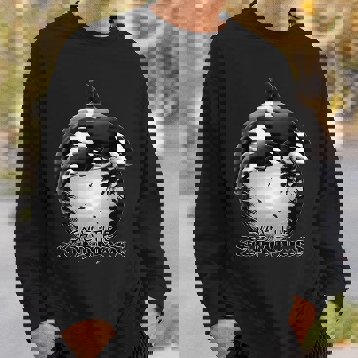 かわいいシャチサモアポリネシア スウェットシャツ 彼への贈り物