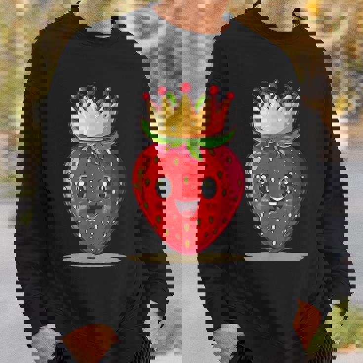 かわいいストロベリーロイヤルティで面白いタッチ。 スウェットシャツ 彼への贈り物