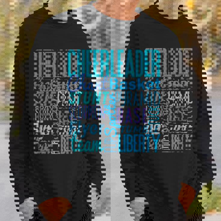 かわいいチアリーダーギフト ブルーチアムーブ チアリーディングコーチ スウェットシャツ 彼への贈り物