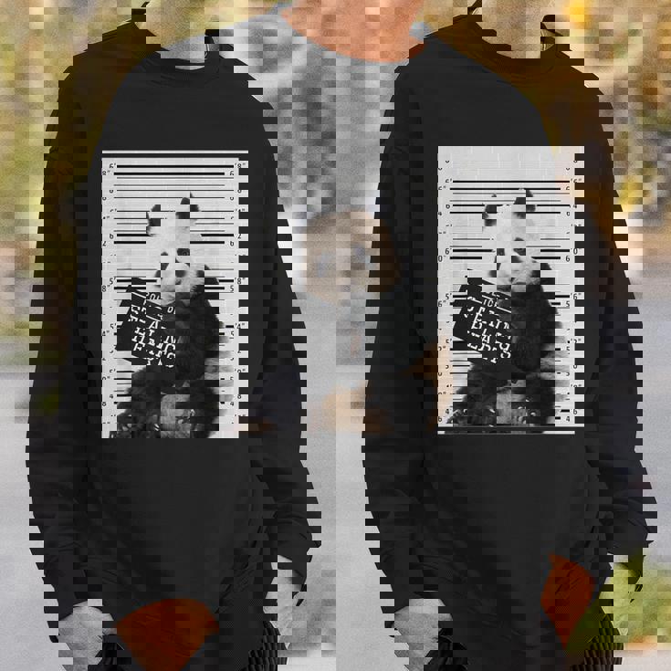 かわいいパンダの顔写真 犯罪者パンダ スウェットシャツ 彼への贈り物