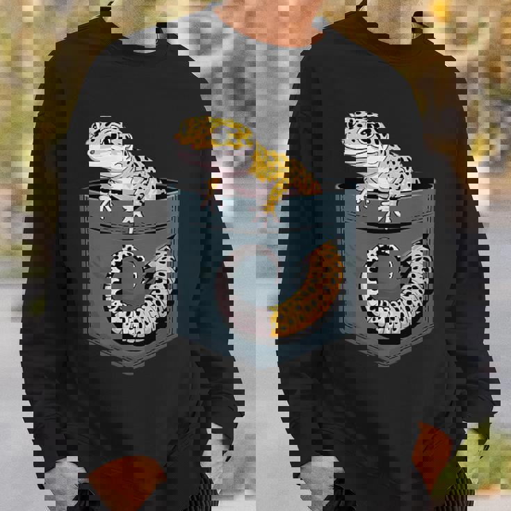 かわいいヒョウゲッコ トカゲ爬虫類 ヒョウ ヤモリのお父さん用 スウェットシャツ 彼への贈り物