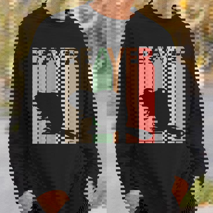 かわいいビーバーの動物 スウェットシャツ 彼への贈り物