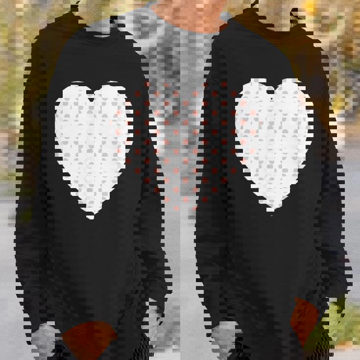 かわいいピーチピンクの水玉模様ミニマリストグラフィック。 スウェットシャツ 彼への贈り物