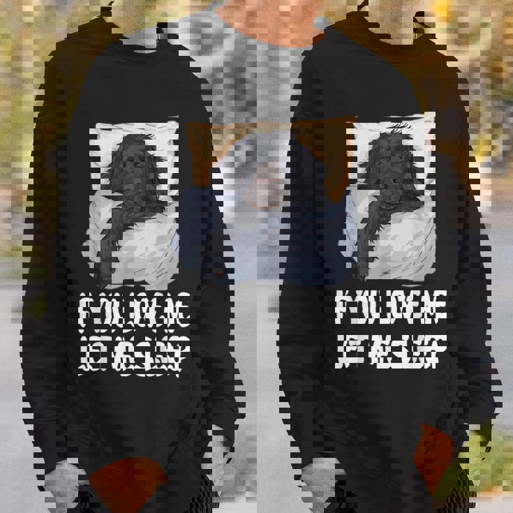 かわいいフラットコートレトリバー If You Love Meleep スウェットシャツ 彼への贈り物