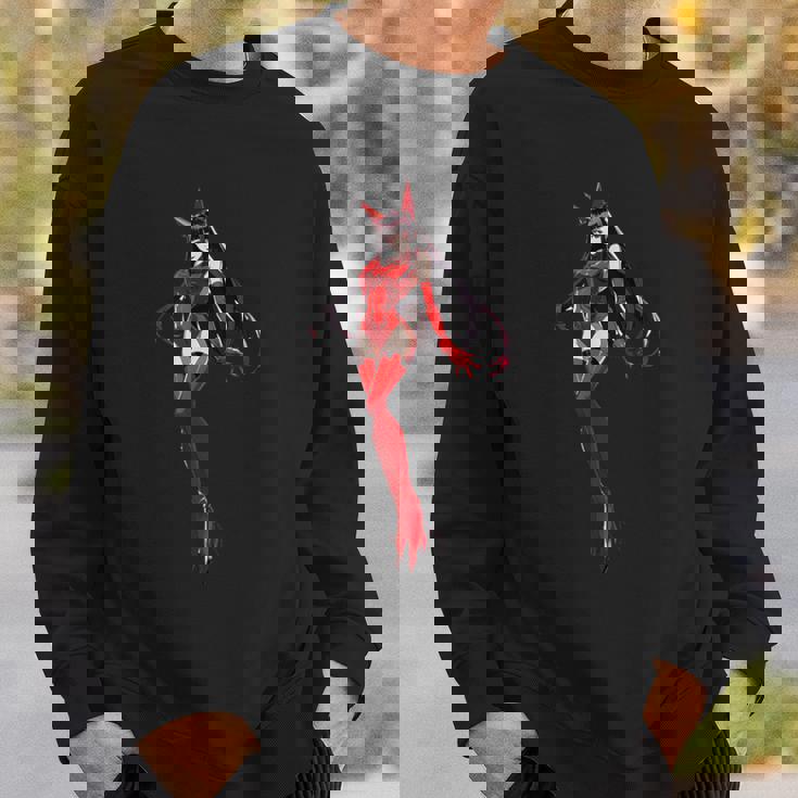 かわいい和風和風赤と黒 スウェットシャツ 彼への贈り物