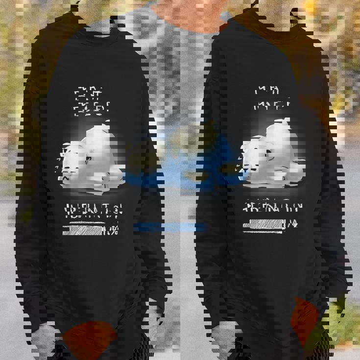 かわいい怠け者のシロクマの冬眠 スウェットシャツ 彼への贈り物