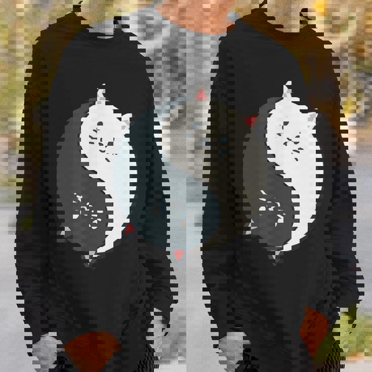 かわいい猫と一緒に陰陽師のサイン I Karma Yoga Cat スウェットシャツ 彼への贈り物