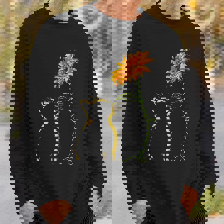 かわいい猫のシルエット 猫好き 猫飼い 猫 ネコ ねこくろねこ好き 面白い サプライズ ギフト にゃんこ 長袖tシャツ スウェットシャツ 彼への贈り物