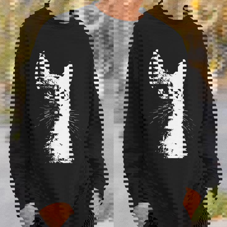 かわいい猫のポートレートデザイン。 スウェットシャツ 彼への贈り物