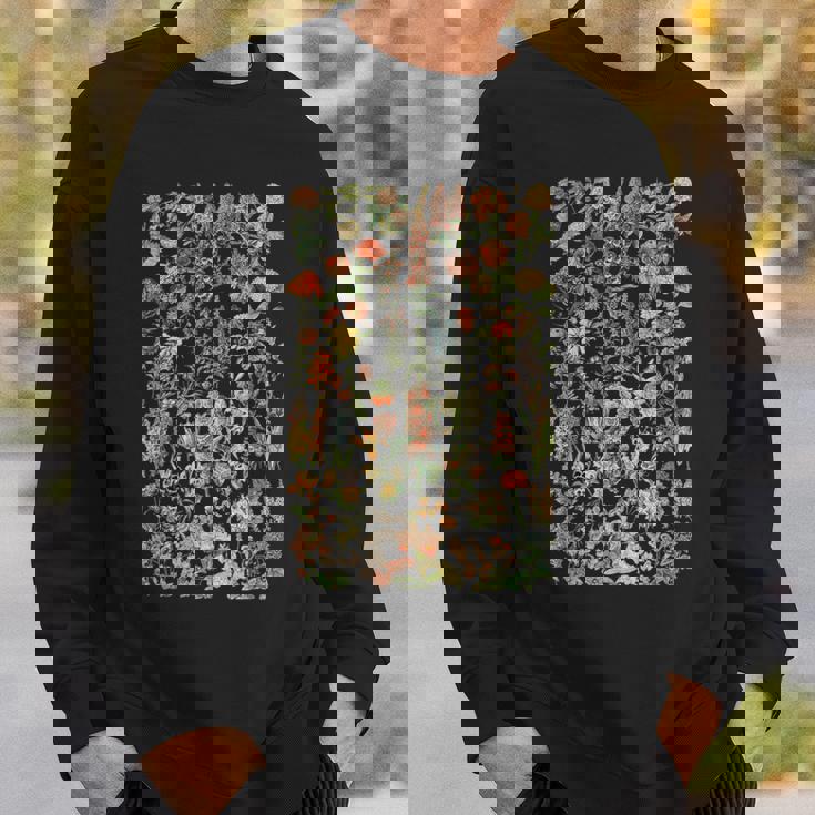 かわいい花 ビンテージ ボタニカル 花のイラスト スウェットシャツ 彼への贈り物