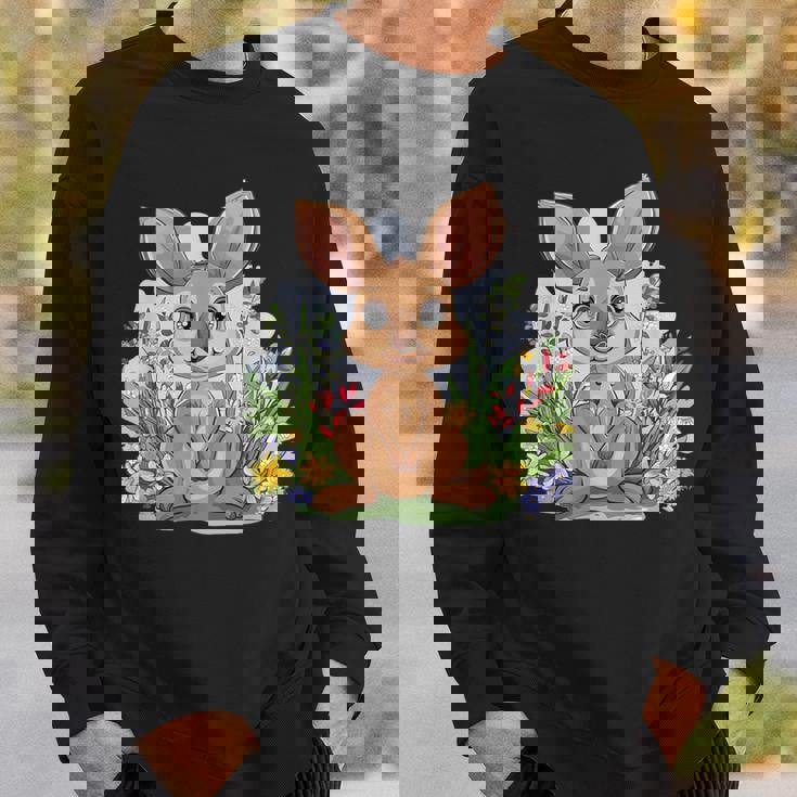 かわいい花カンガルー。 スウェットシャツ 彼への贈り物