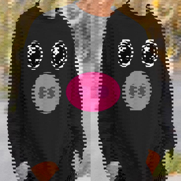 かわいい豚の顔 ピンクの鼻 面白い動物愛好家コスチューム スウェットシャツ 彼への贈り物