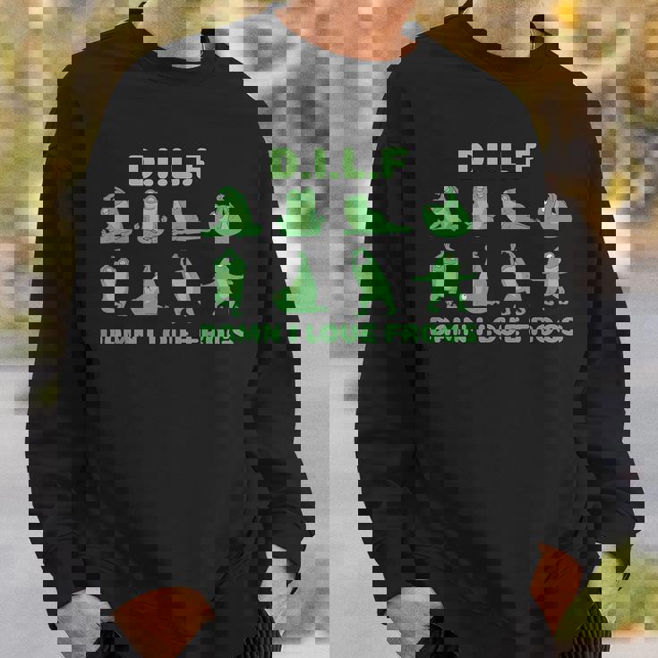 くそー私はカエルが大好きdILF スウェットシャツ 彼への贈り物