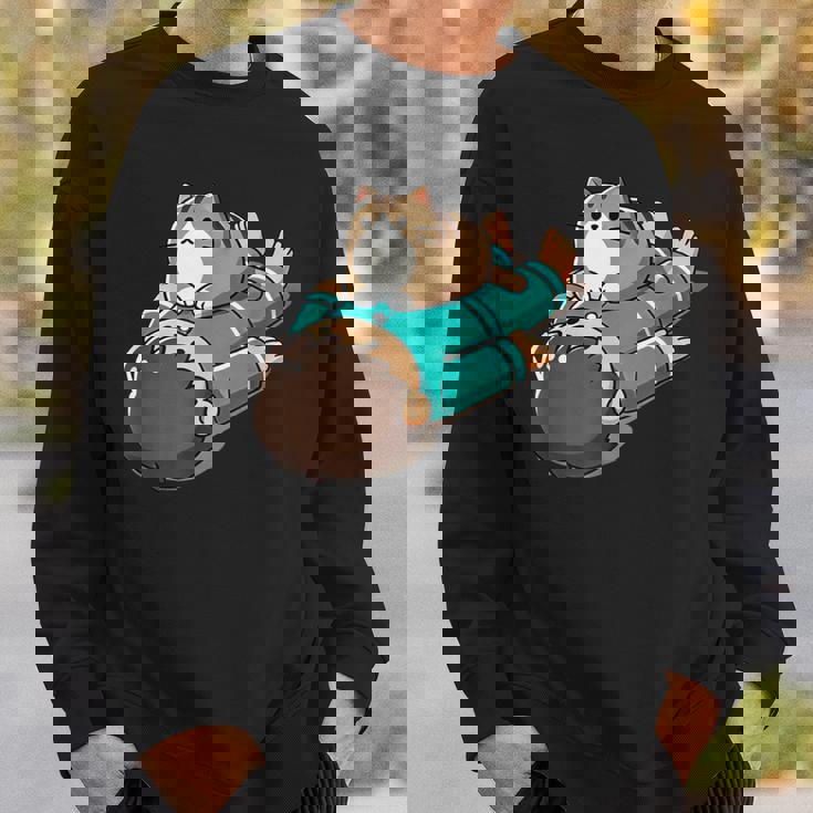 くつろぐ猫 Relaxing Cat スウェットシャツ 彼への贈り物