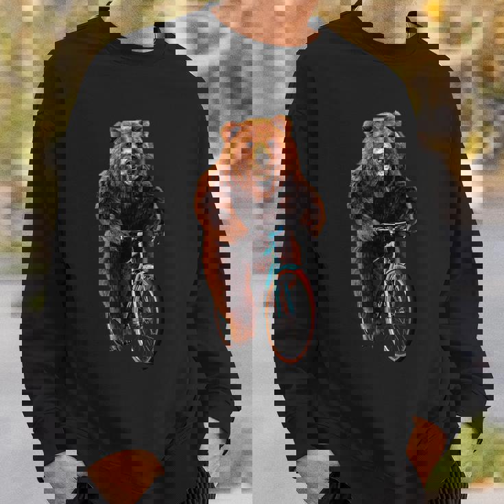 くま 熊 ベア 自転車 スウェットシャツ 彼への贈り物