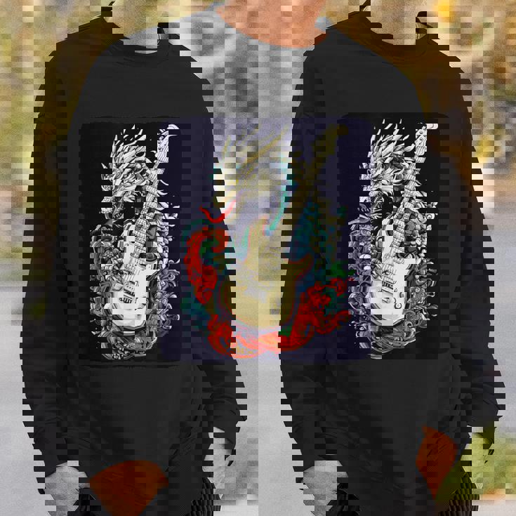 このドラゴンギターステートメントでステージをライトアップ。 スウェットシャツ 彼への贈り物