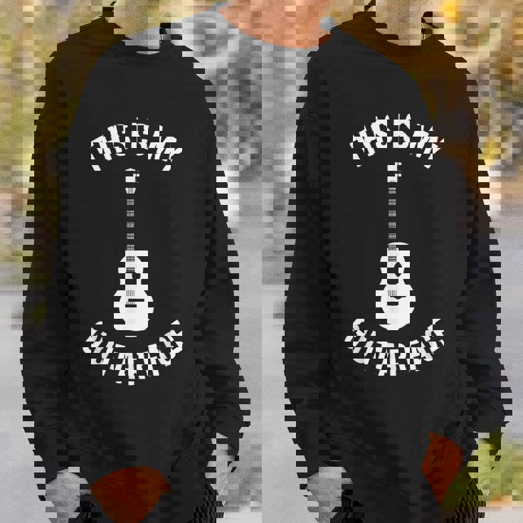 これは私のギターフェイスです ミュージシャン ギタリスト アコースティックギター スウェットシャツ 彼への贈り物