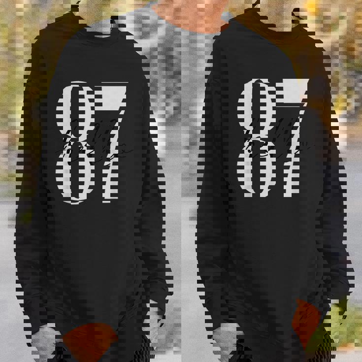 こんにちは 87歳誕生日ようこそ 87 スウェットシャツ 彼への贈り物