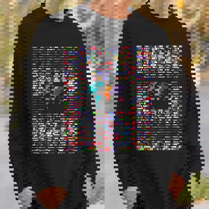 すべての国 世界の国旗 287 国旗 国際 スウェットシャツ 彼への贈り物