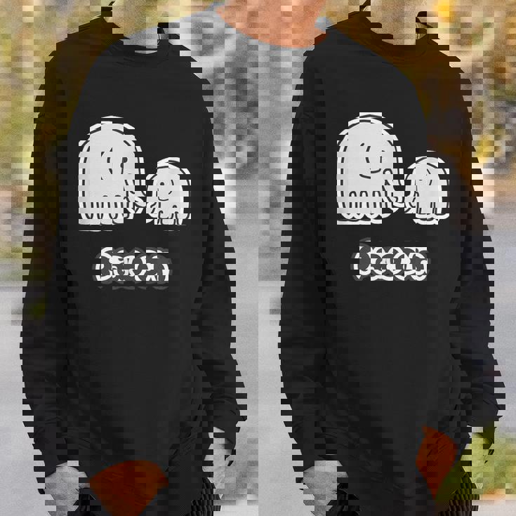 ぞうさん 親子【Paoon】象 赤ちゃん 家族 ファミリー【どうぶつフレンズ】かわいい 動物 キャラクター イラスト スウェットシャツ 彼への贈り物