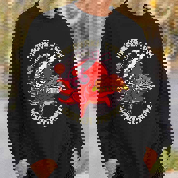 たこ焼きタイム 大阪 日本 タコスナック たこ焼き スウェットシャツ 彼への贈り物