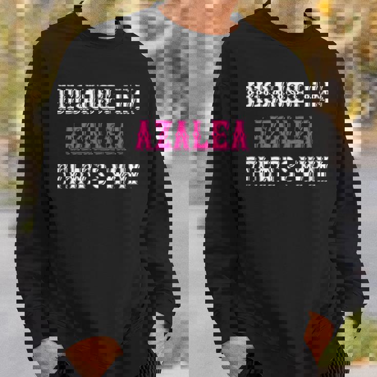 つつじ私がツツジだからこそ-ピンクのツツジの名前 スウェットシャツ 彼への贈り物