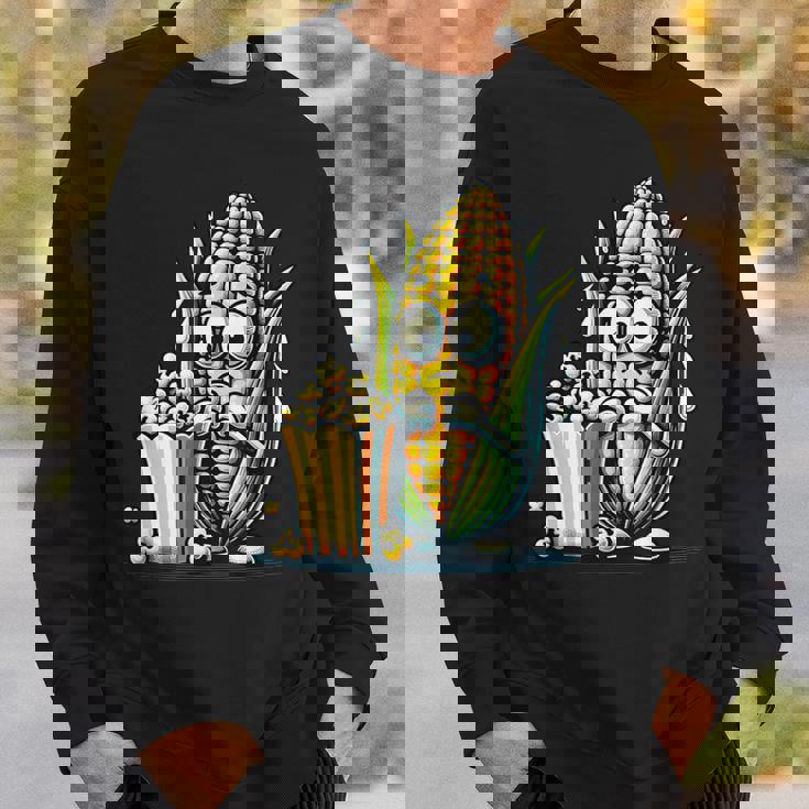 とうもろこしとポップコーンのキャラクター スウェットシャツ 彼への贈り物