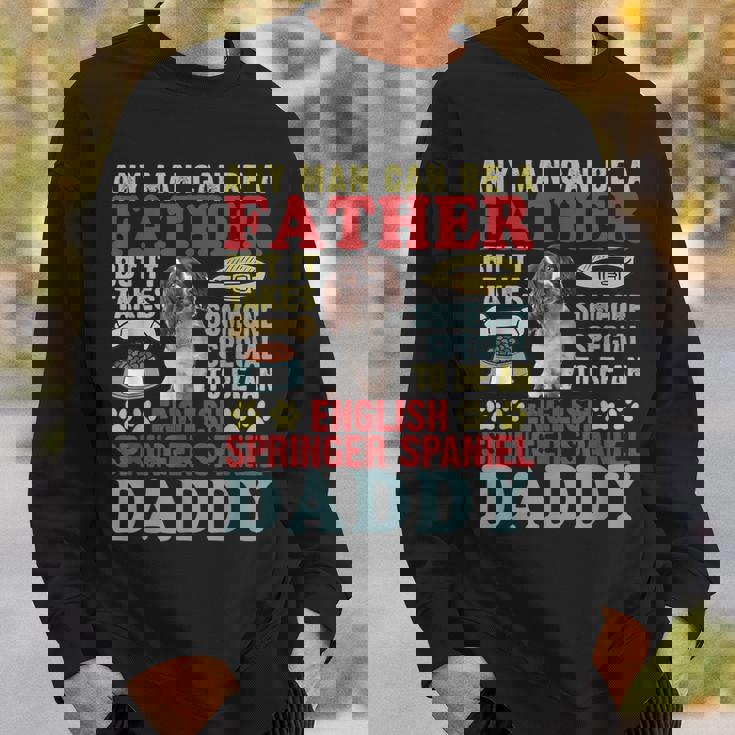 どんな男でも父親になれる！スペシャルイングリッシュ・スプリンガー・スパニエルパパ スウェットシャツ 彼への贈り物