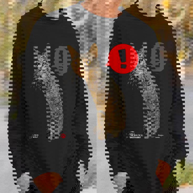 なにかをみつけたねこ、うずら 猫 かわいい キジトラ猫 Cat スウェットシャツ 彼への贈り物