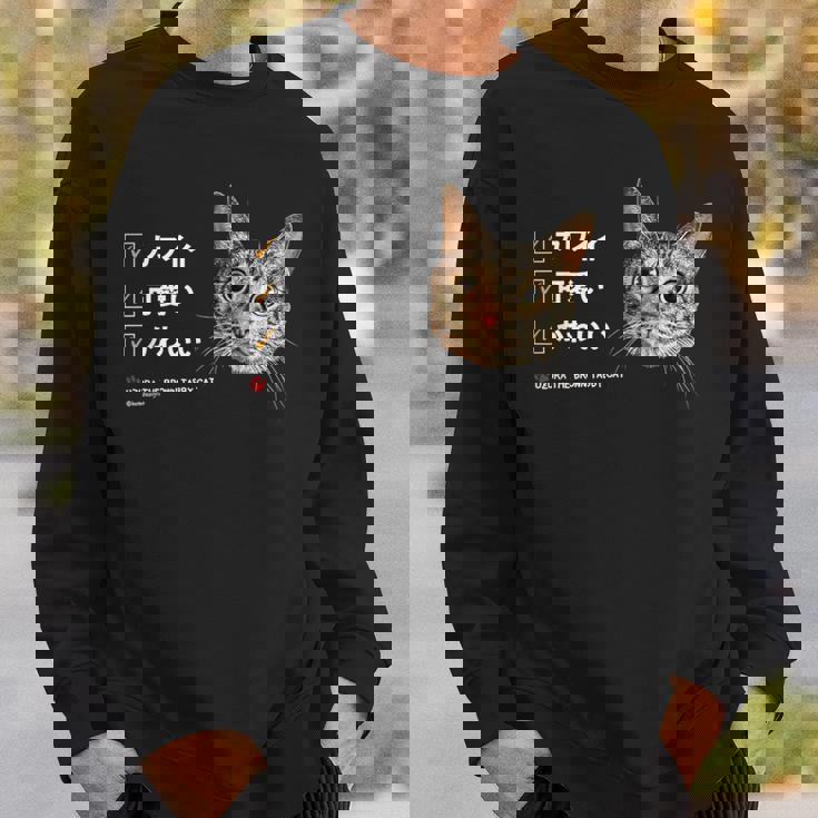 ねこ、かわいい 猫 キジトラ猫 鶉 うずら かわいい Cat スウェットシャツ 彼への贈り物