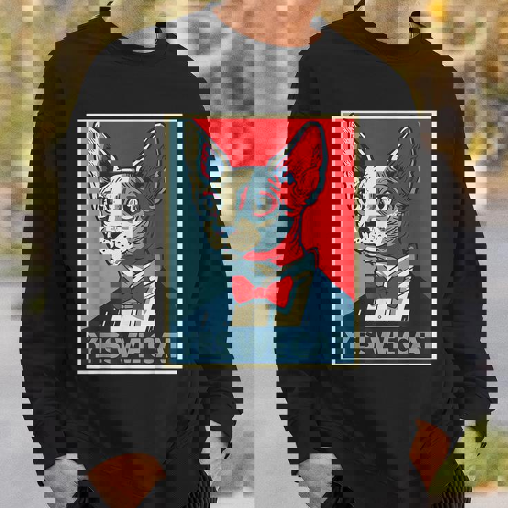 はい、私たちは面白い猫を社長として猫好きの猫好きの猫ルール面白い スウェットシャツ 彼への贈り物